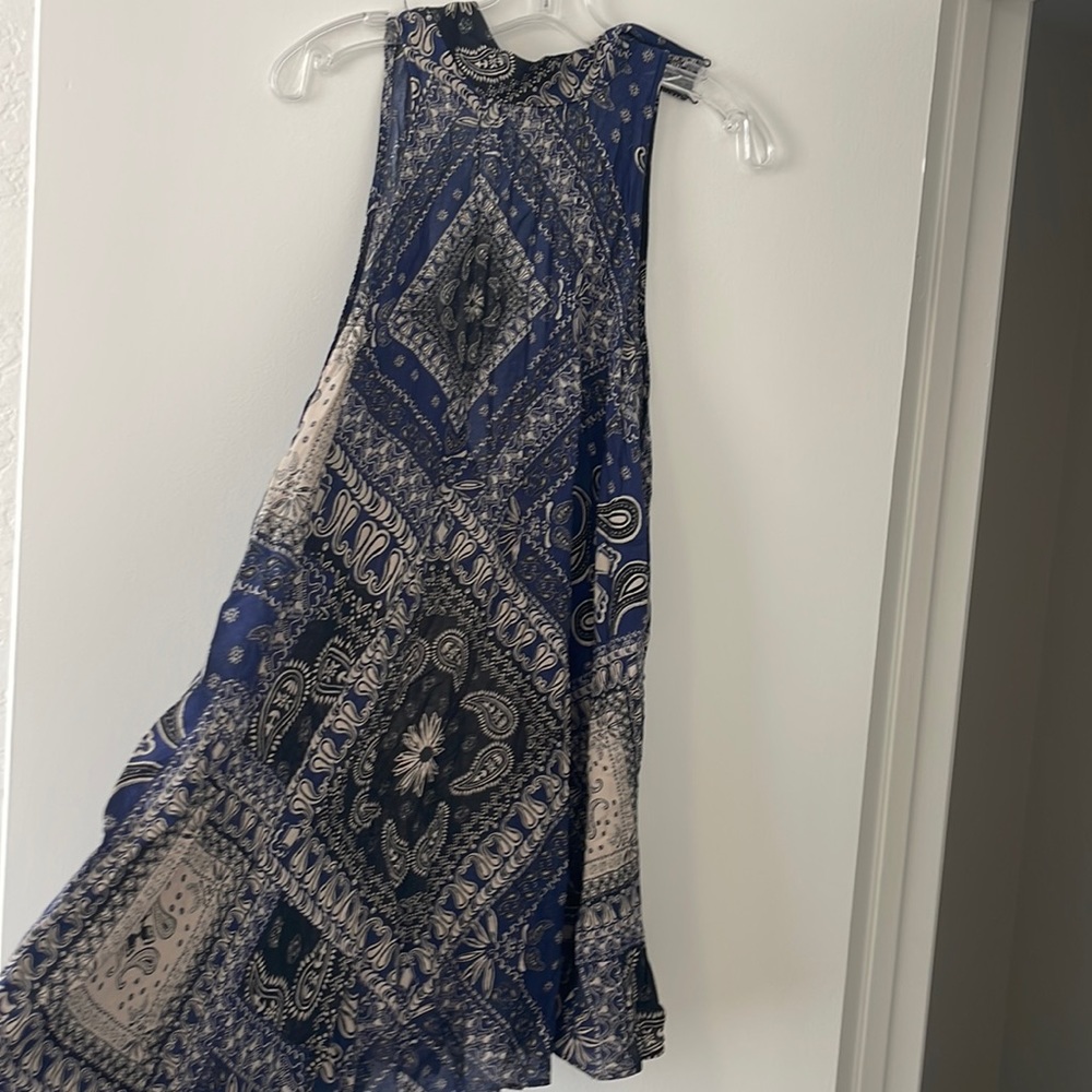 Free People blue paisley dress